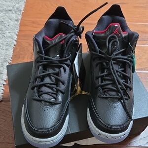 Jordan Kids Black and Red Sneakers